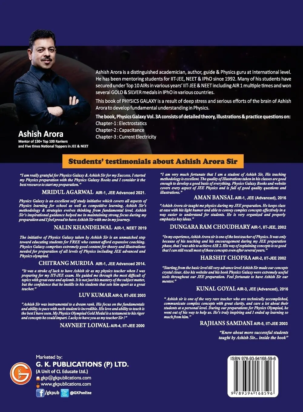 Rückseite: 9789394168596 | Physics Galaxy 2023 | Ashish Arora | Taschenbuch | Englisch | 2023