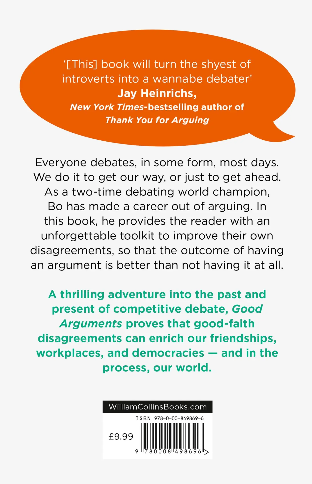 Rückseite: 9780008498696 | Good Arguments | How Debate Teaches Us to Listen and Be Heard | Bo Seo