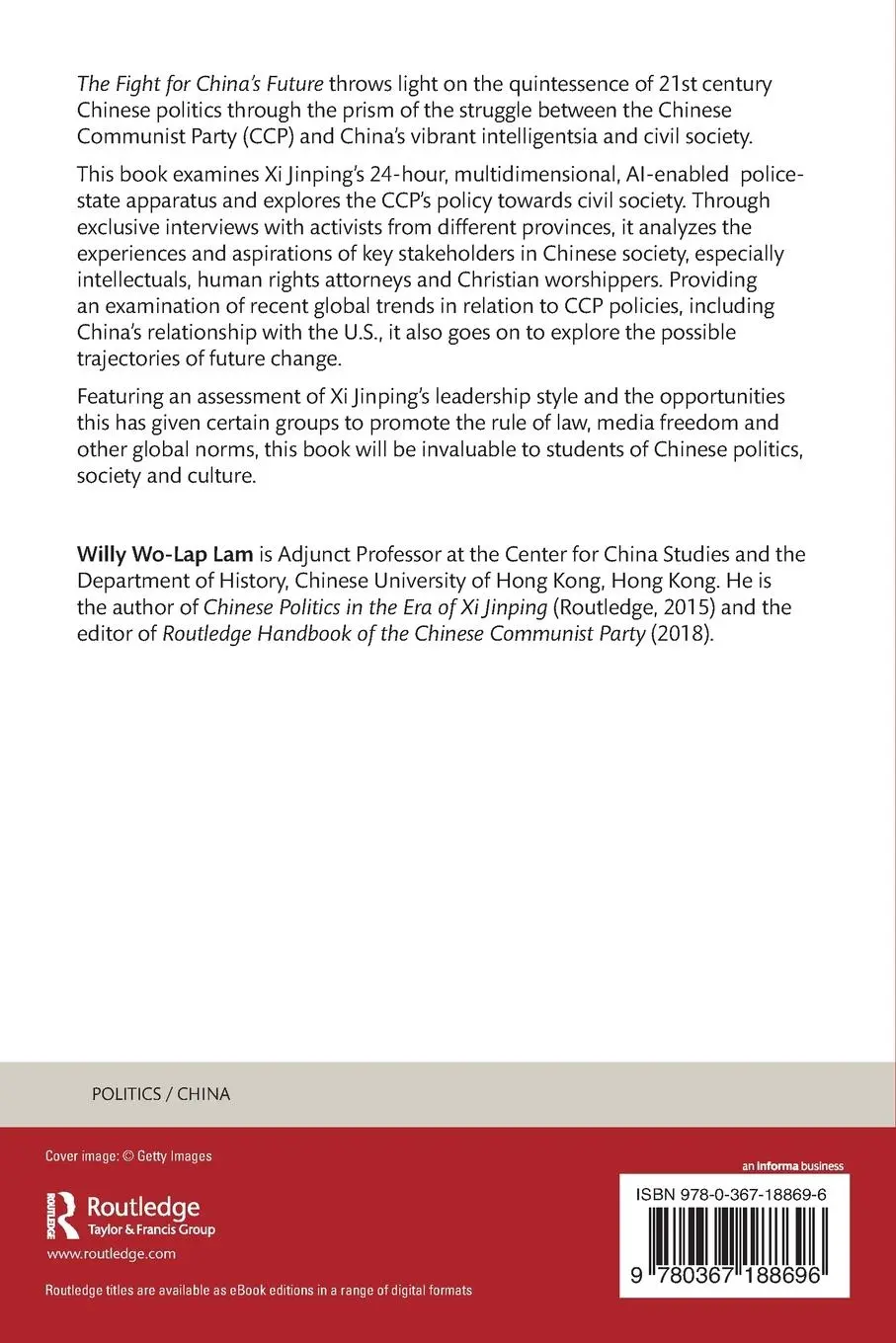Rückseite: 9780367188696 | The Fight for China's Future | Willy Wo-Lap Lam | Taschenbuch | 2019