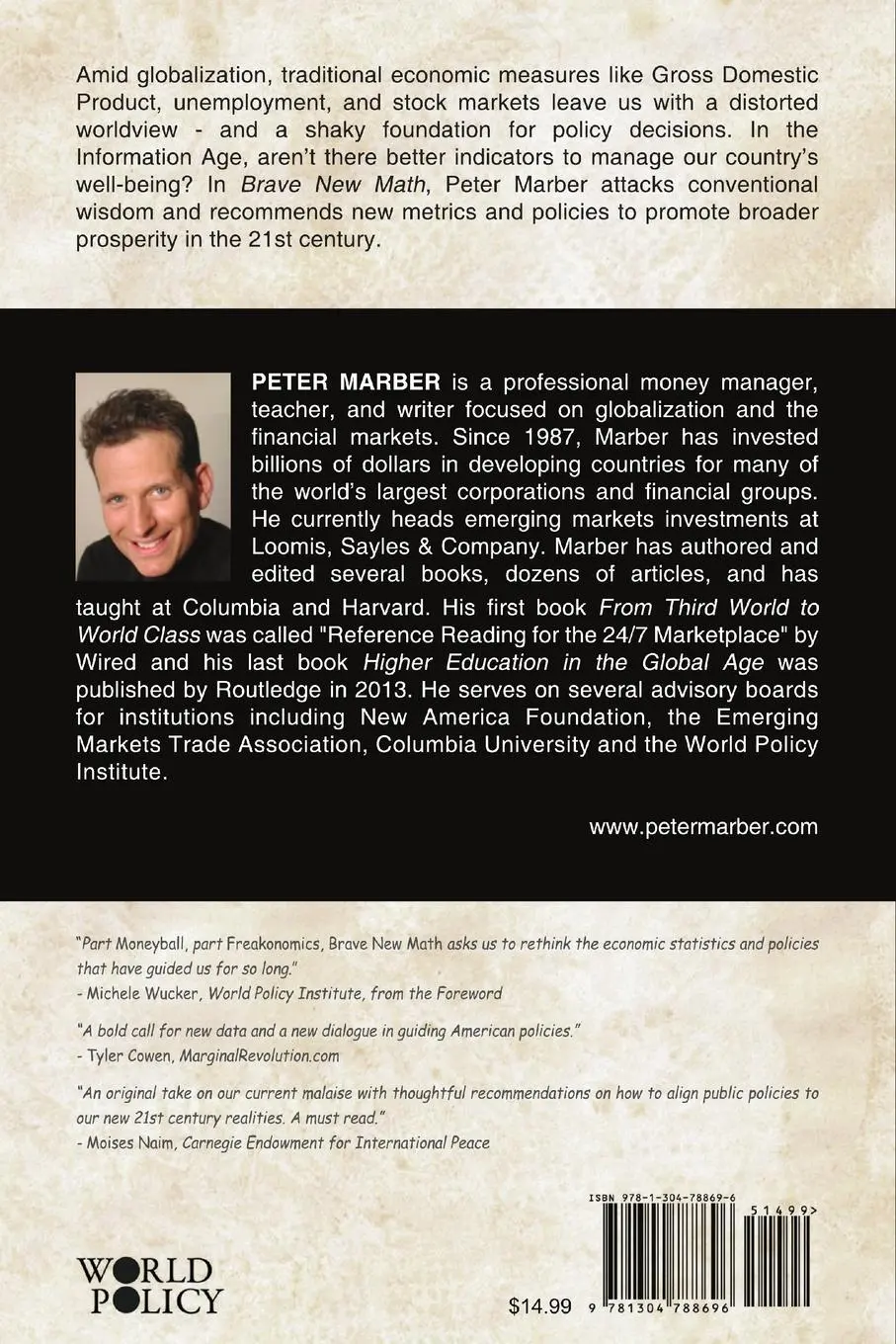 Rückseite: 9781304788696 | BRAVE NEW MATH | Peter Marber | Taschenbuch | Kartoniert / Broschiert