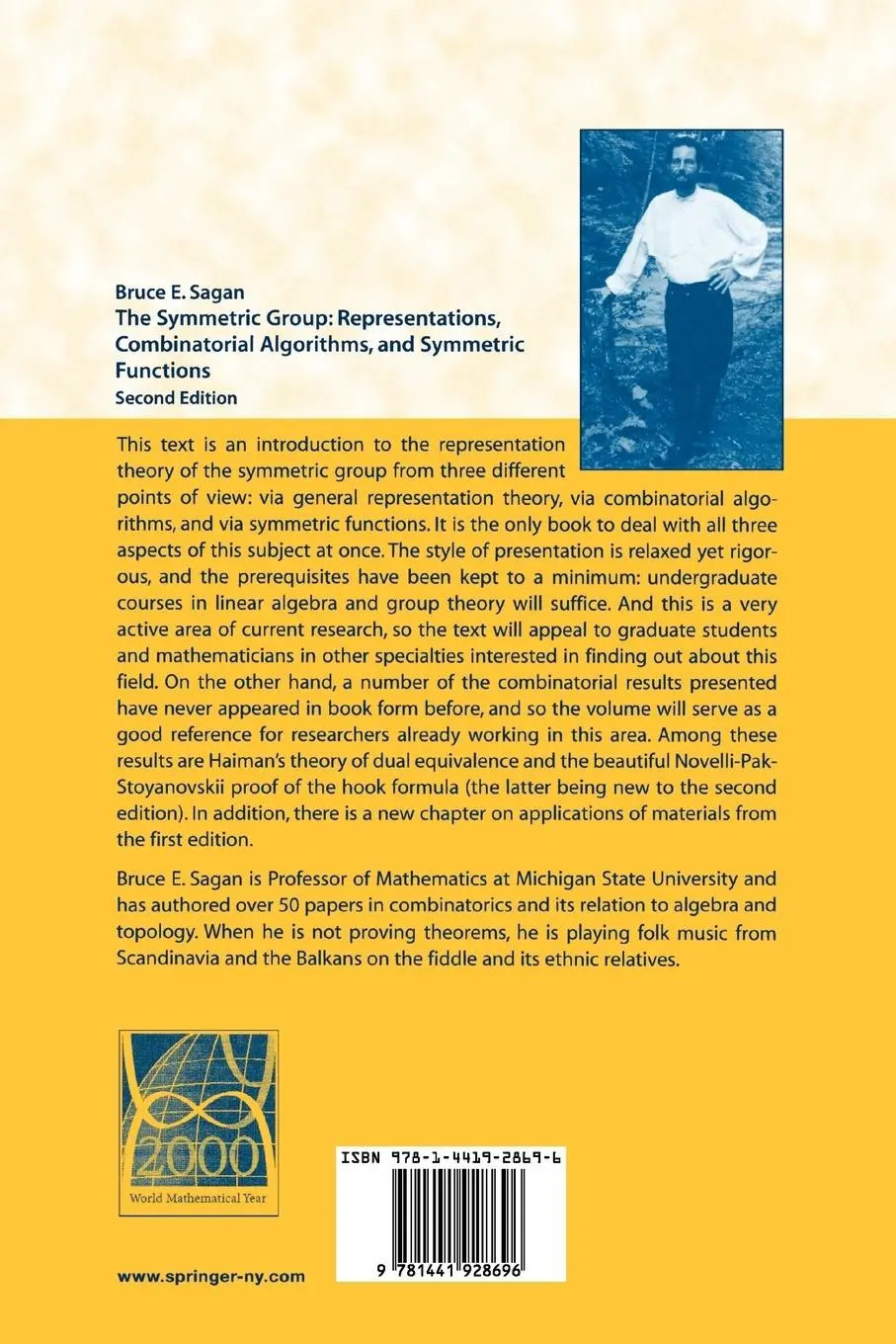 Rückseite: 9781441928696 | The Symmetric Group | Bruce E. Sagan | Taschenbuch | xvi | Englisch