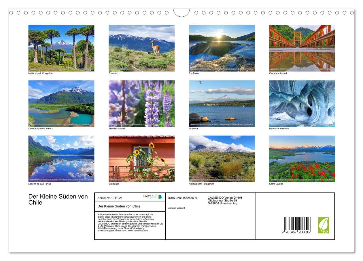 Bild: 9783457288696 | Der Kleine Süden von Chile (Wandkalender 2026 DIN A3 quer),...