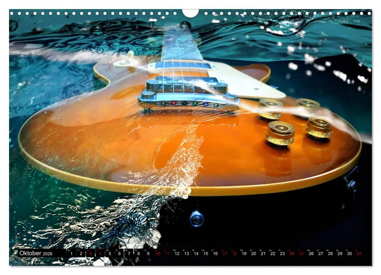 Bild: 9783457668696 | Gitarren im Wasser (Wandkalender 2026 DIN A3 quer), CALVENDO...