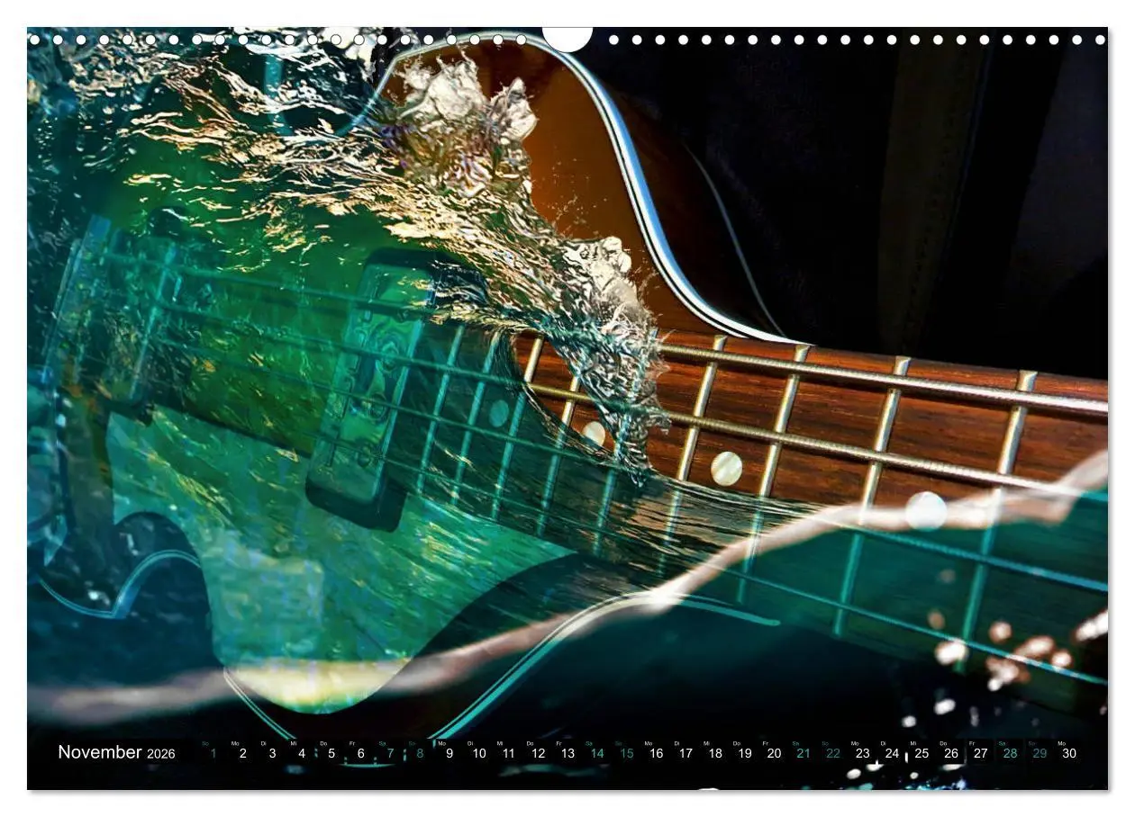 Bild: 9783457668696 | Gitarren im Wasser (Wandkalender 2026 DIN A3 quer), CALVENDO...