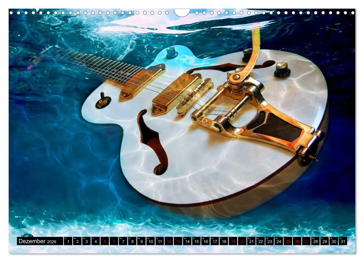 Bild: 9783457668696 | Gitarren im Wasser (Wandkalender 2026 DIN A3 quer), CALVENDO...
