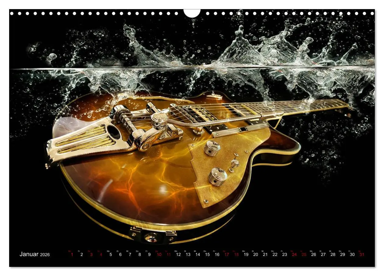 Bild: 9783457668696 | Gitarren im Wasser (Wandkalender 2026 DIN A3 quer), CALVENDO...