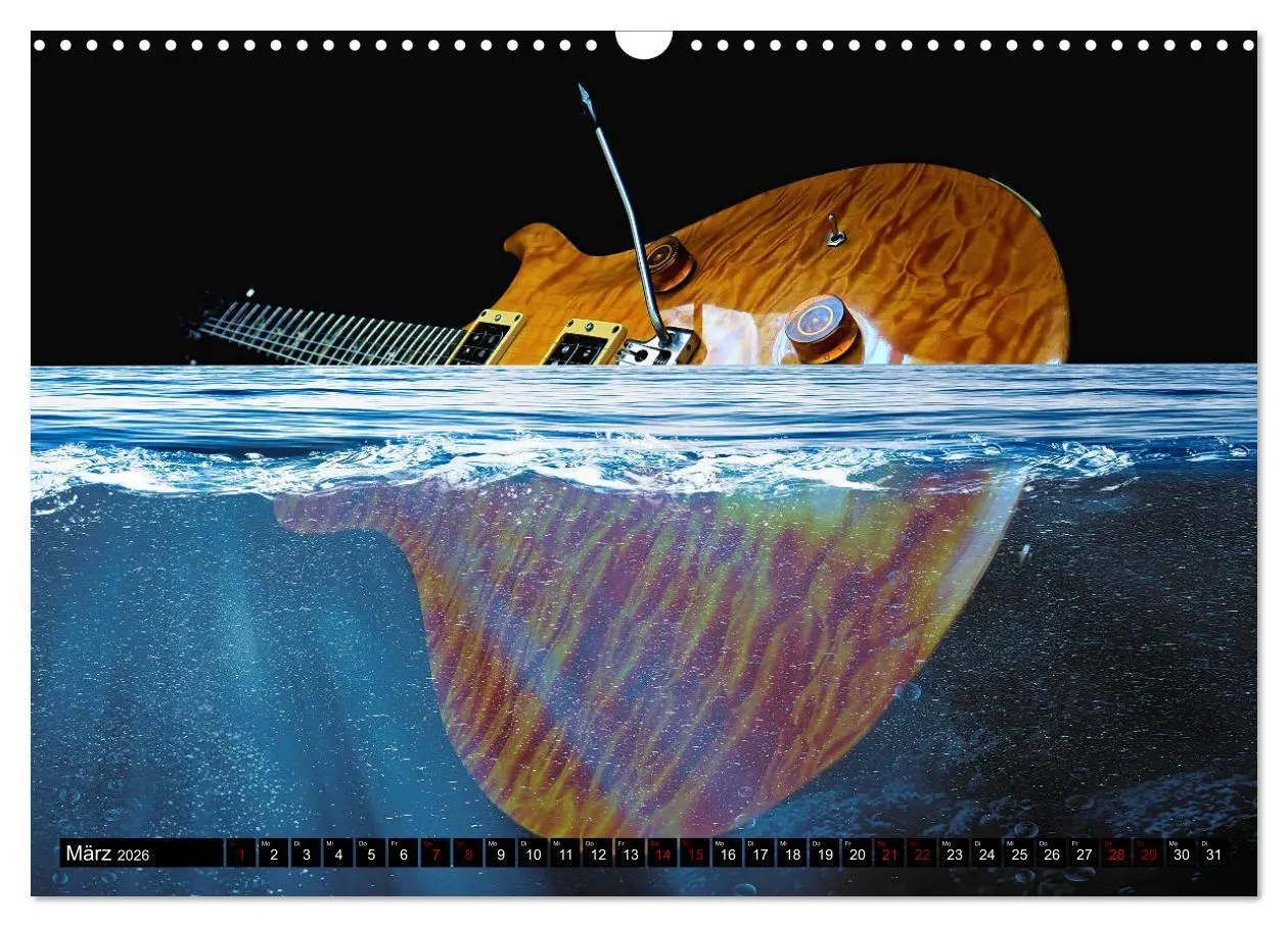 Bild: 9783457668696 | Gitarren im Wasser (Wandkalender 2026 DIN A3 quer), CALVENDO...