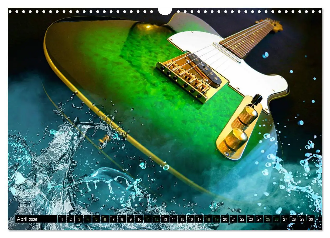 Bild: 9783457668696 | Gitarren im Wasser (Wandkalender 2026 DIN A3 quer), CALVENDO...