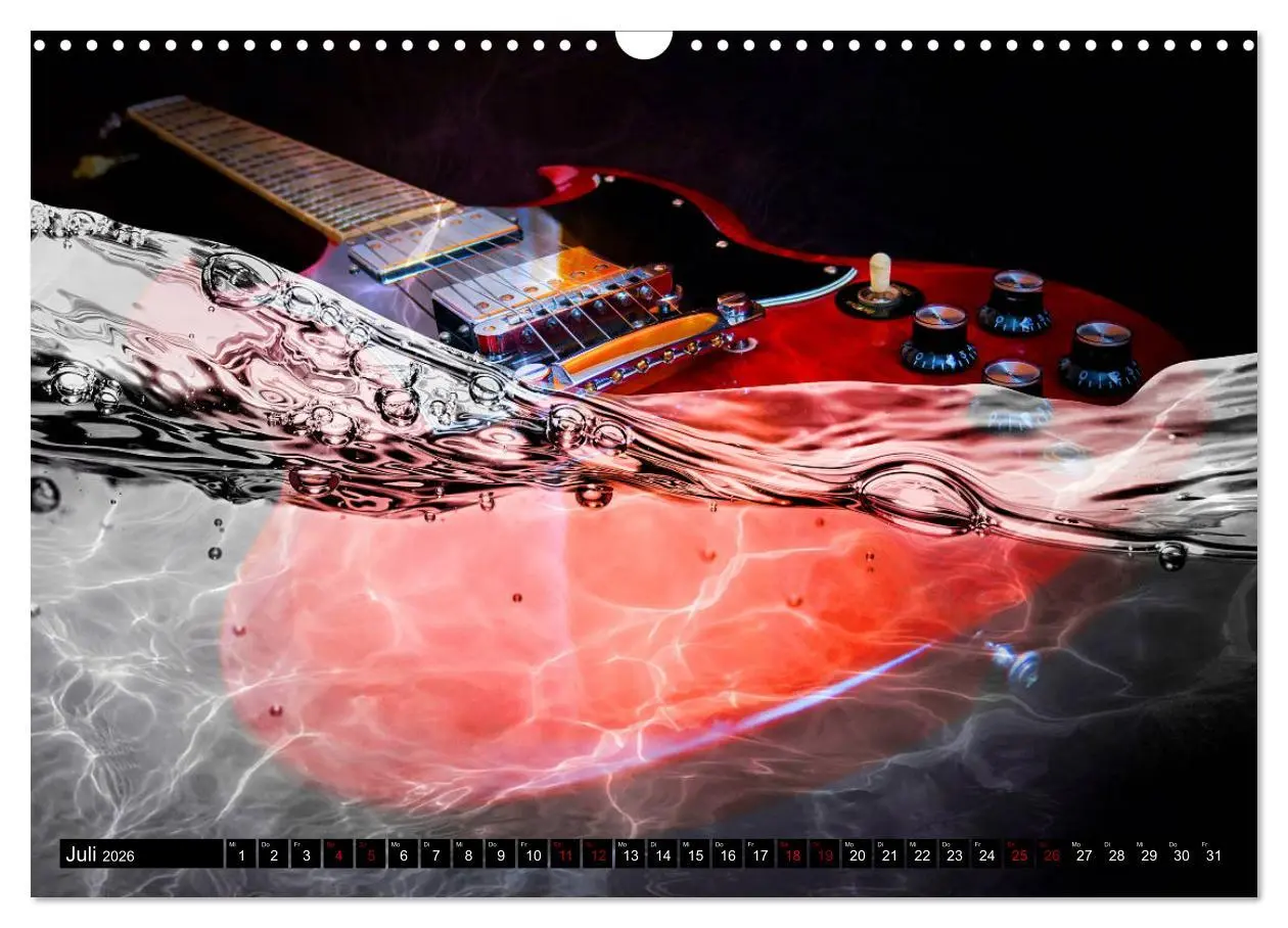 Bild: 9783457668696 | Gitarren im Wasser (Wandkalender 2026 DIN A3 quer), CALVENDO...