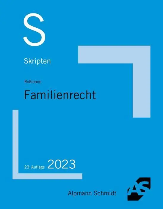 Cover: 9783867528696 | Skript Familienrecht | Franz-Thomas Roßmann | Taschenbuch | kartoniert