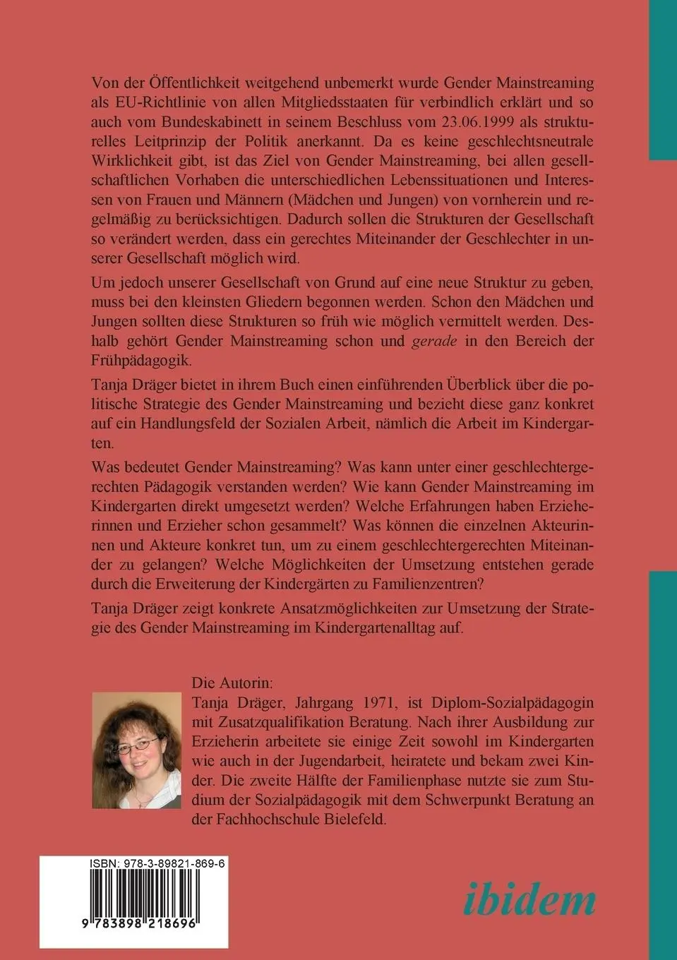 Rückseite: 9783898218696 | Gender Mainstreaming im Kindergarten | Tanja Dräger | Taschenbuch