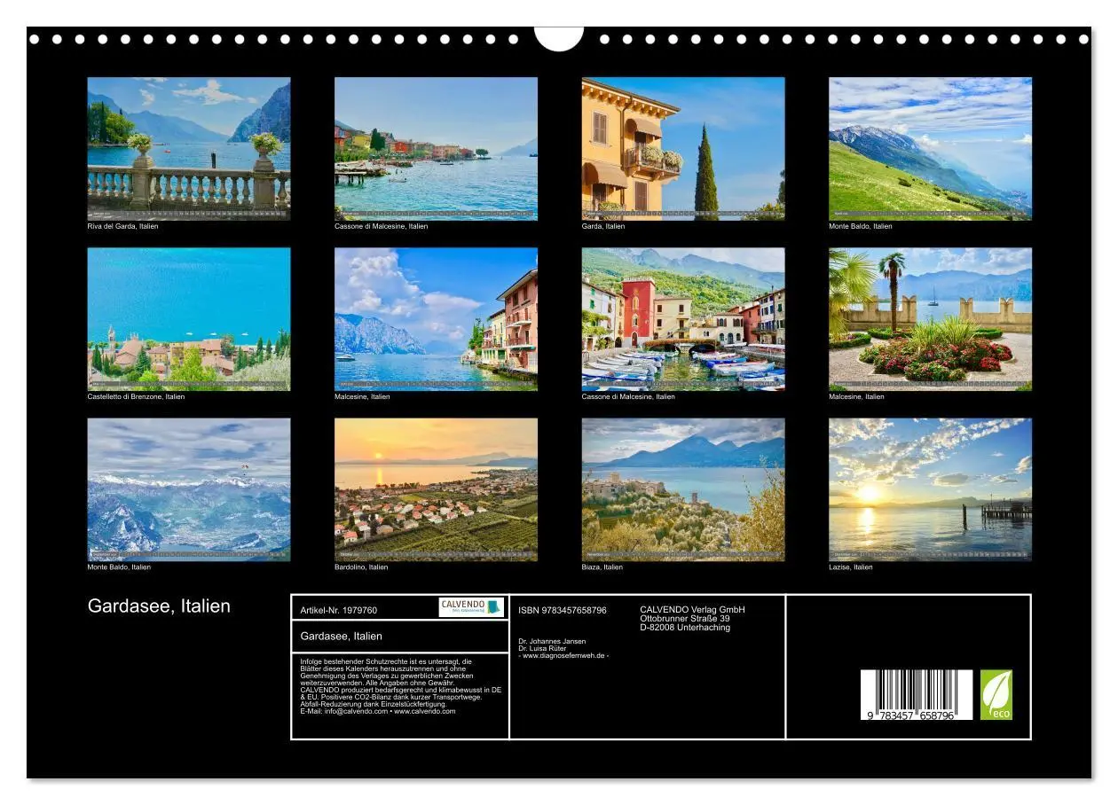 Bild: 9783457658796 | Gardasee, Italien (Wandkalender 2026 DIN A3 quer), CALVENDO...
