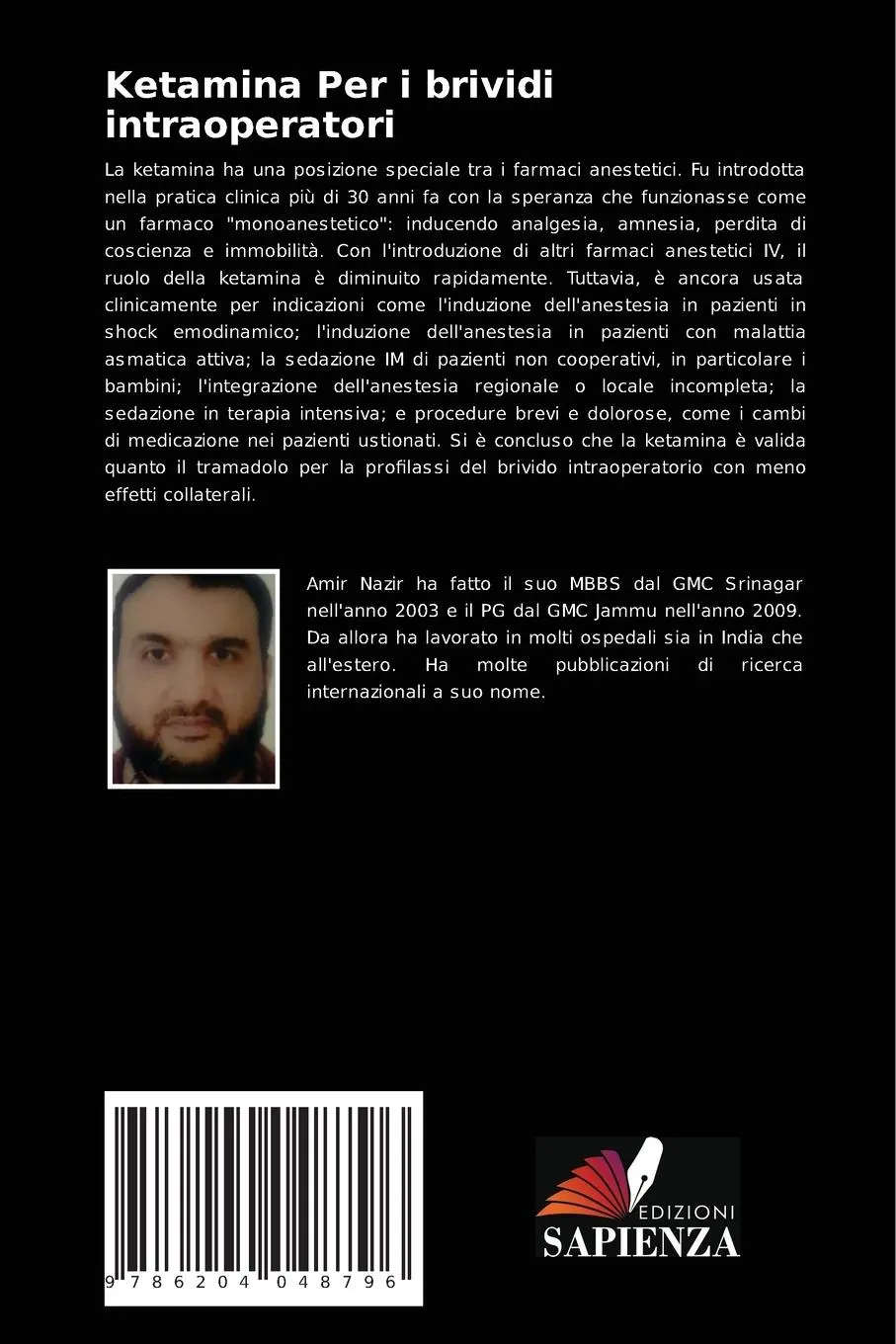Rückseite: 9786204048796 | Ketamina Per i brividi intraoperatori | Amir Nazir | Taschenbuch