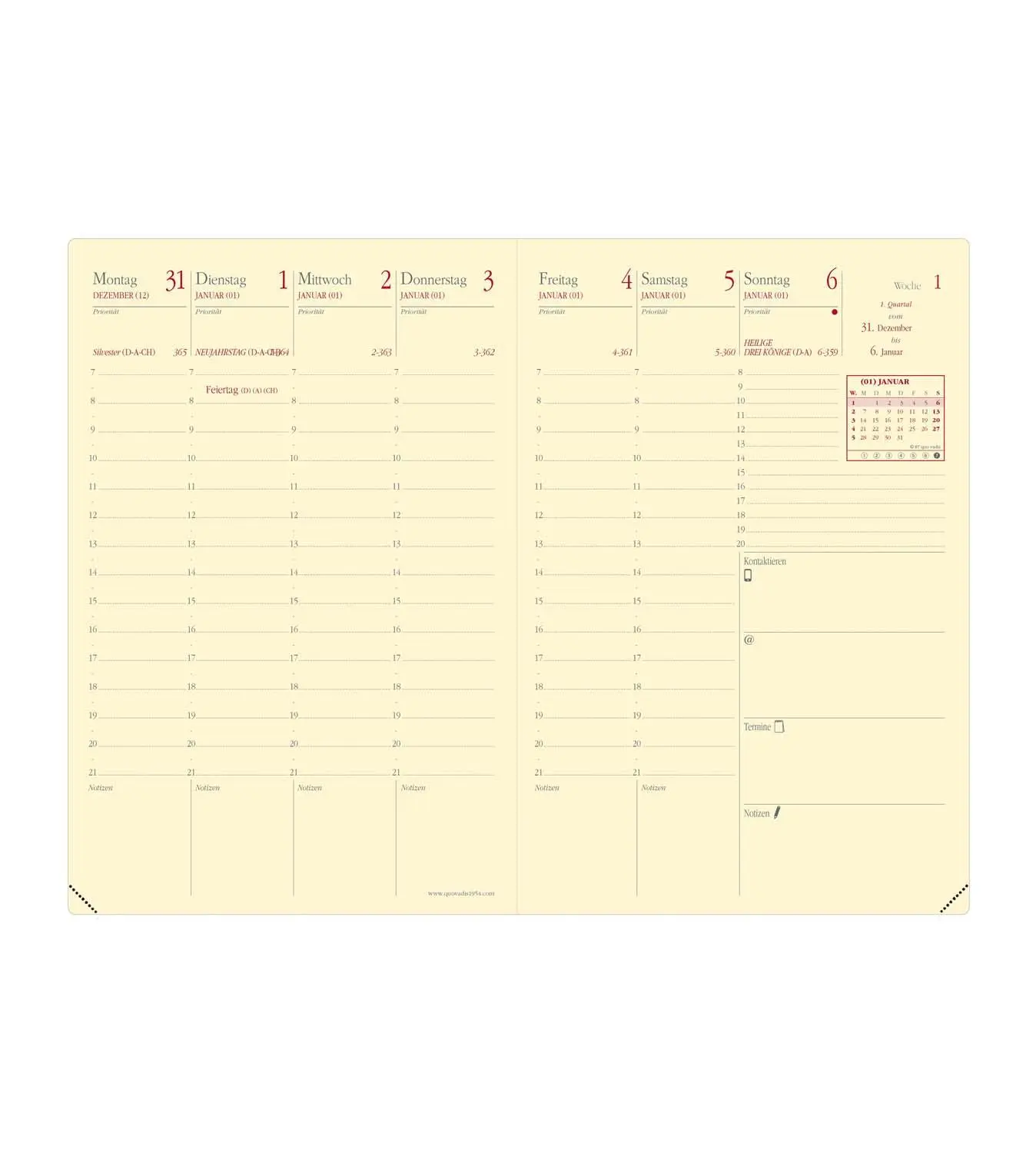 Bild: 3371010488896 | Geschäft Prestige VZ Soho stahlblau 2026 | Kalender im Taschenformat