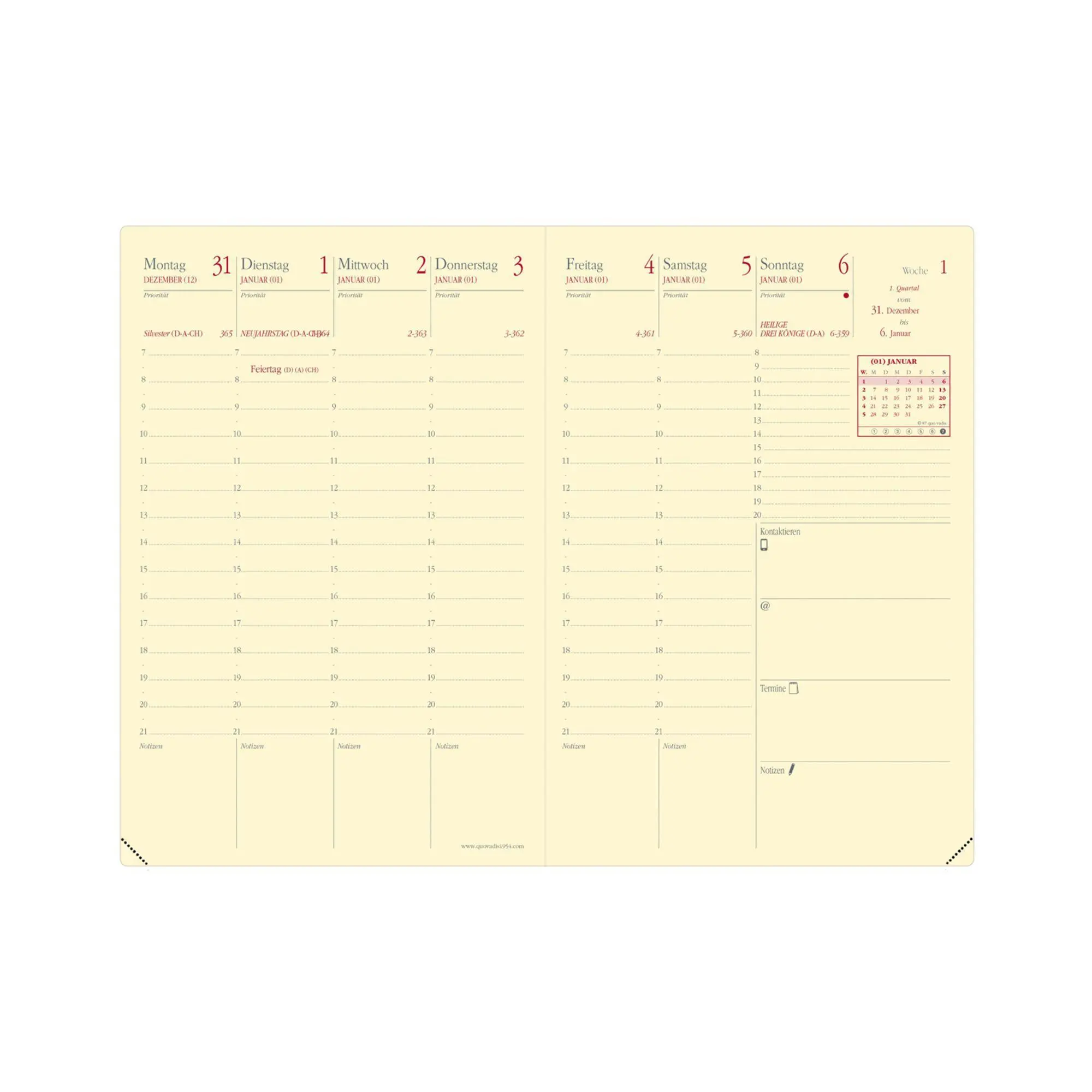 Bild: 3371010488896 | Geschäft Prestige VZ Soho stahlblau 2026 | Kalender im Taschenformat