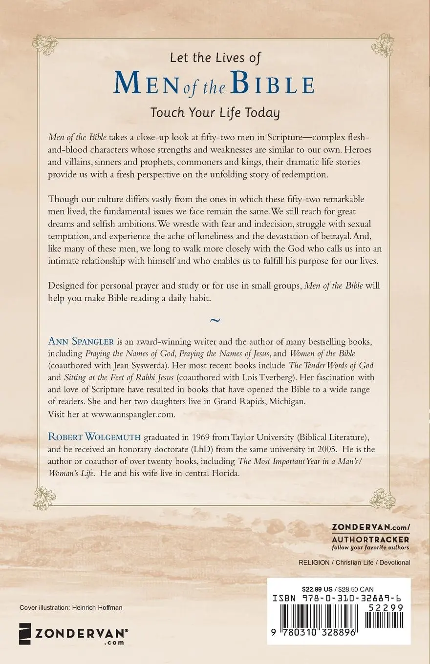 Rückseite: 9780310328896 | Men of the Bible | A One-Year Devotional Study of Men in Scripture