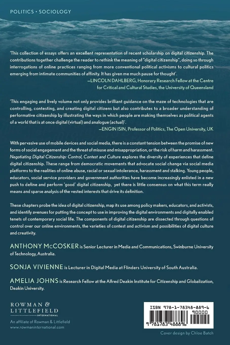Rückseite: 9781783488896 | Negotiating Digital Citizenship | Control, Contest and Culture | Buch
