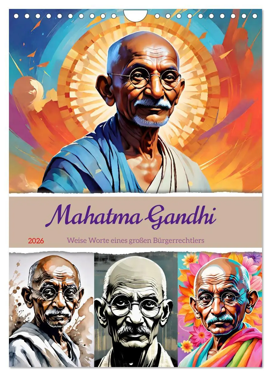 Cover: 9783457268896 | Mahatma Gandhi (Wandkalender 2026 DIN A4 hoch), CALVENDO...