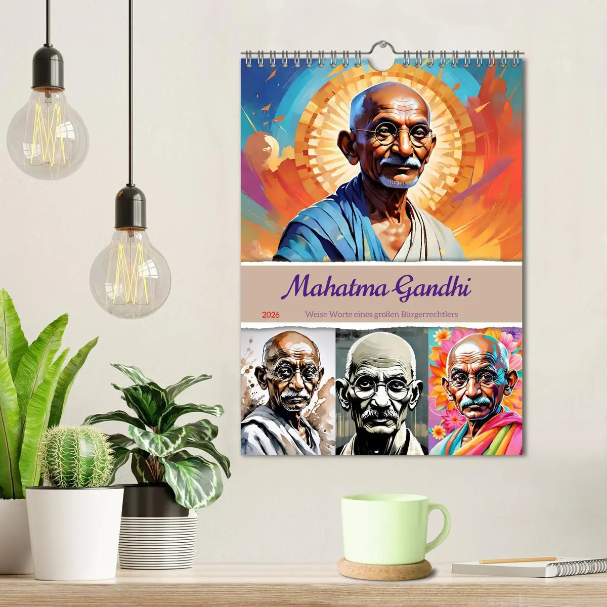 Bild: 9783457268896 | Mahatma Gandhi (Wandkalender 2026 DIN A4 hoch), CALVENDO...