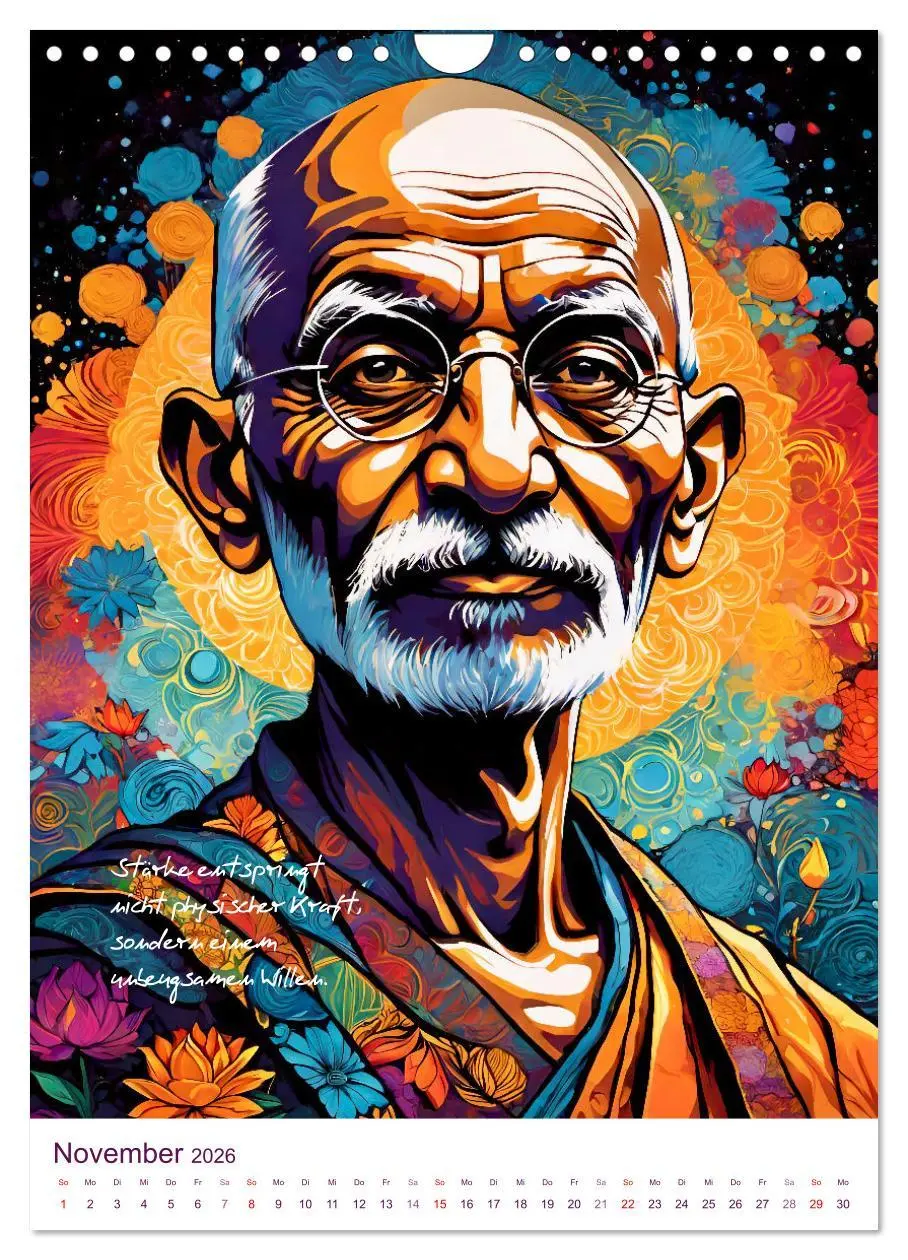 Bild: 9783457268896 | Mahatma Gandhi (Wandkalender 2026 DIN A4 hoch), CALVENDO...