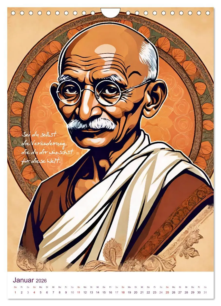 Bild: 9783457268896 | Mahatma Gandhi (Wandkalender 2026 DIN A4 hoch), CALVENDO...
