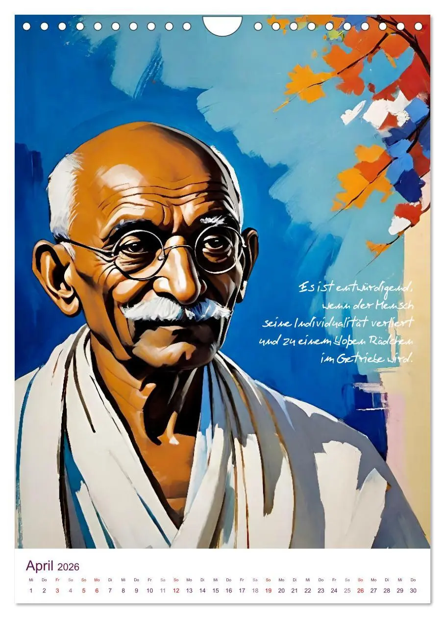 Bild: 9783457268896 | Mahatma Gandhi (Wandkalender 2026 DIN A4 hoch), CALVENDO...