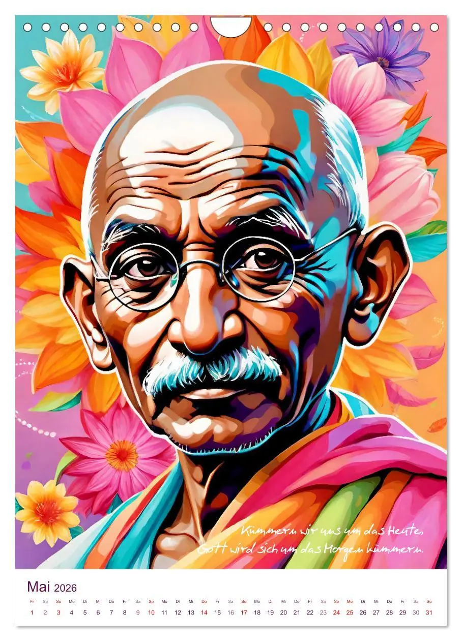 Bild: 9783457268896 | Mahatma Gandhi (Wandkalender 2026 DIN A4 hoch), CALVENDO...