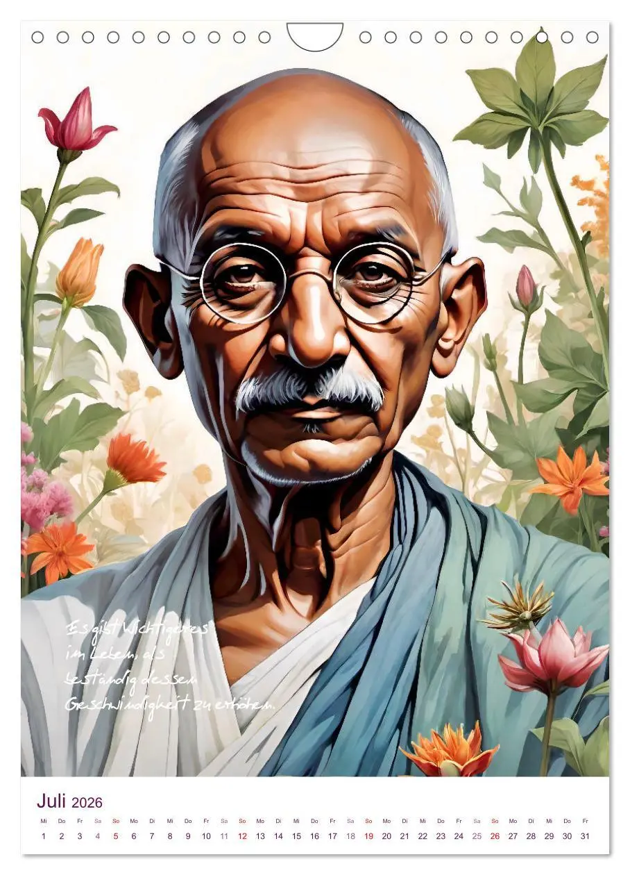 Bild: 9783457268896 | Mahatma Gandhi (Wandkalender 2026 DIN A4 hoch), CALVENDO...