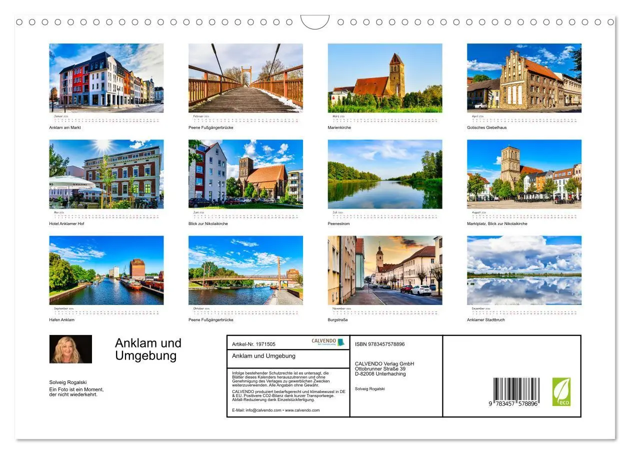 Bild: 9783457578896 | Anklam und Umgebung (Wandkalender 2026 DIN A3 quer), CALVENDO...