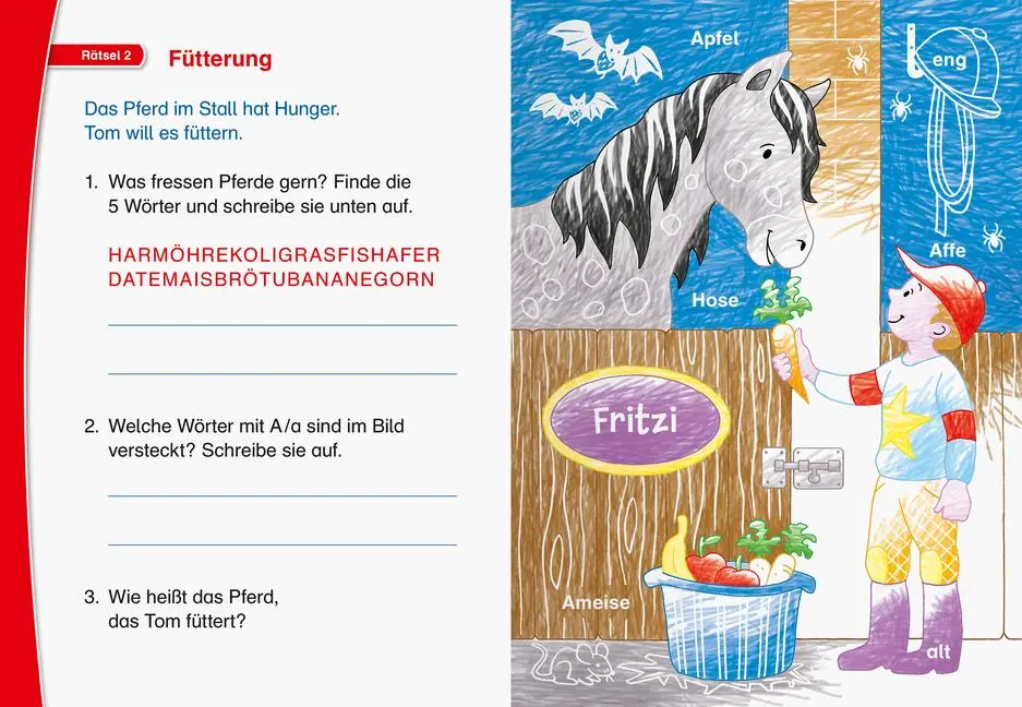 Bild: 9783473488896 | Leserabe Rätselspaß - Zauber-Malrätsel zum Lesenlernen: Pferde (1....