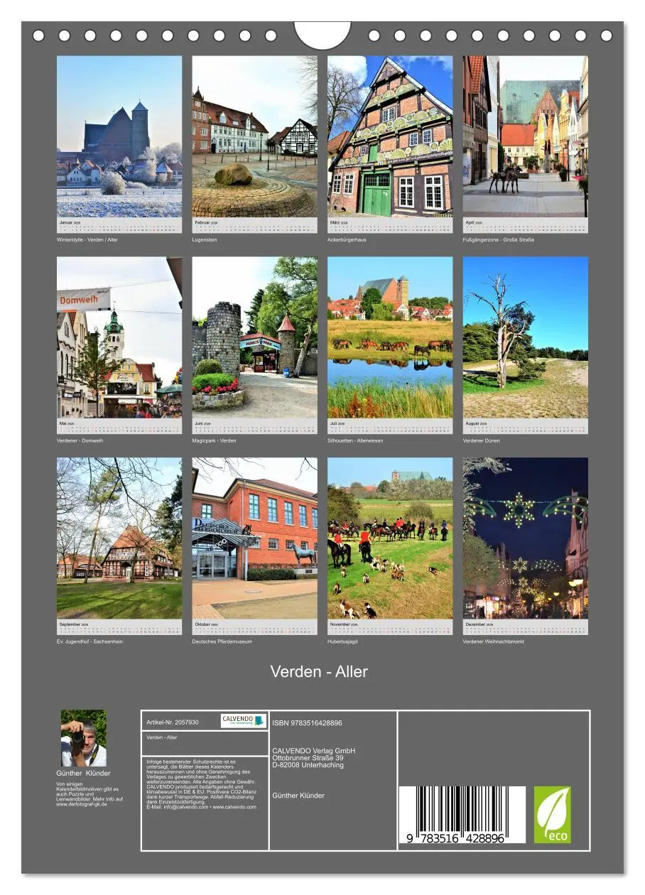 Bild: 9783516428896 | Verden - Aller (Wandkalender 2026 DIN A4 hoch), CALVENDO...
