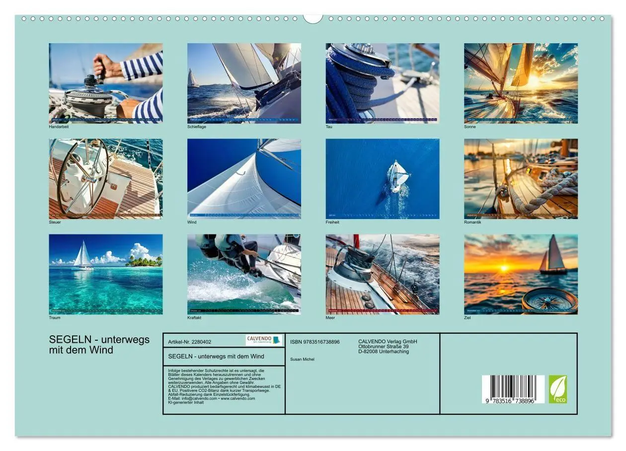 Bild: 9783516738896 | SEGELN - unterwegs mit dem Wind (hochwertiger Premium Wandkalender...