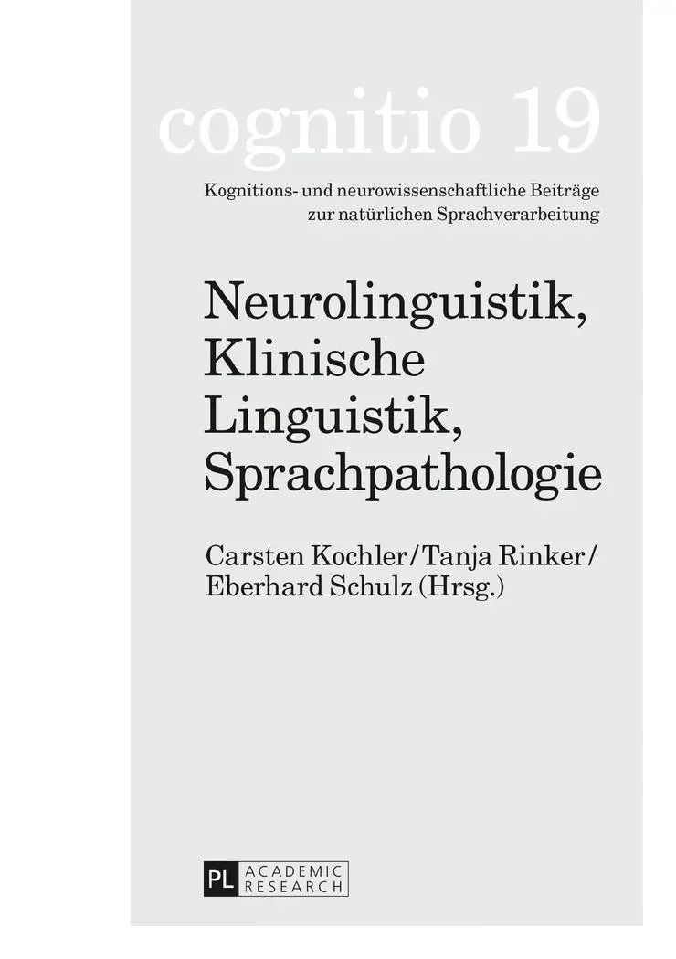 Cover: 9783631718896 | Neurolinguistik, Klinische Linguistik, Sprachpathologie | Taschenbuch
