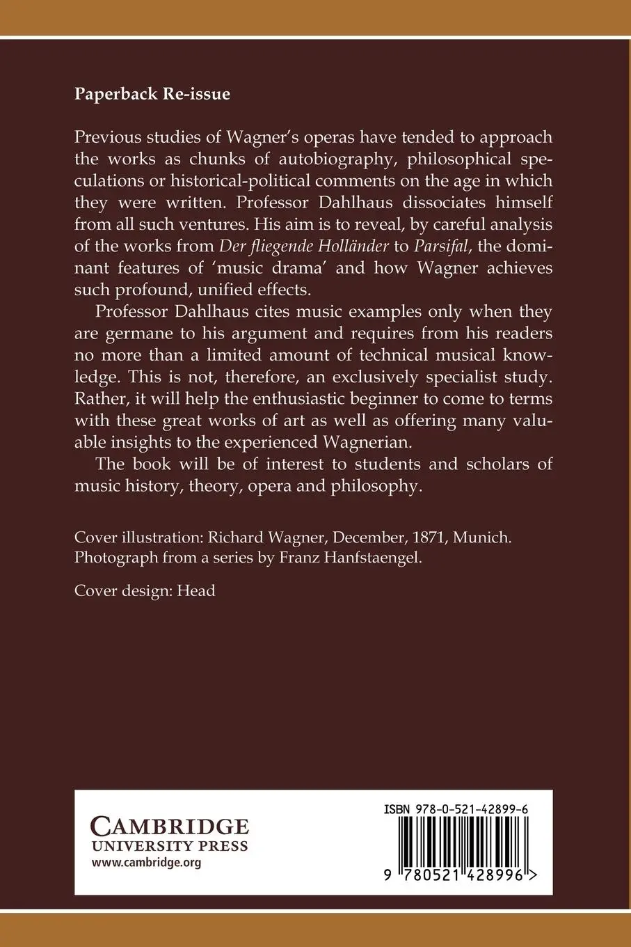 Rückseite: 9780521428996 | Richard Wagner's Music Dramas | Carl Dahlhaus | Taschenbuch | Buch