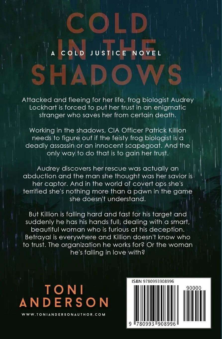 Rückseite: 9780993908996 | Cold in the Shadows | Romantic Thriller | Toni Anderson | Taschenbuch