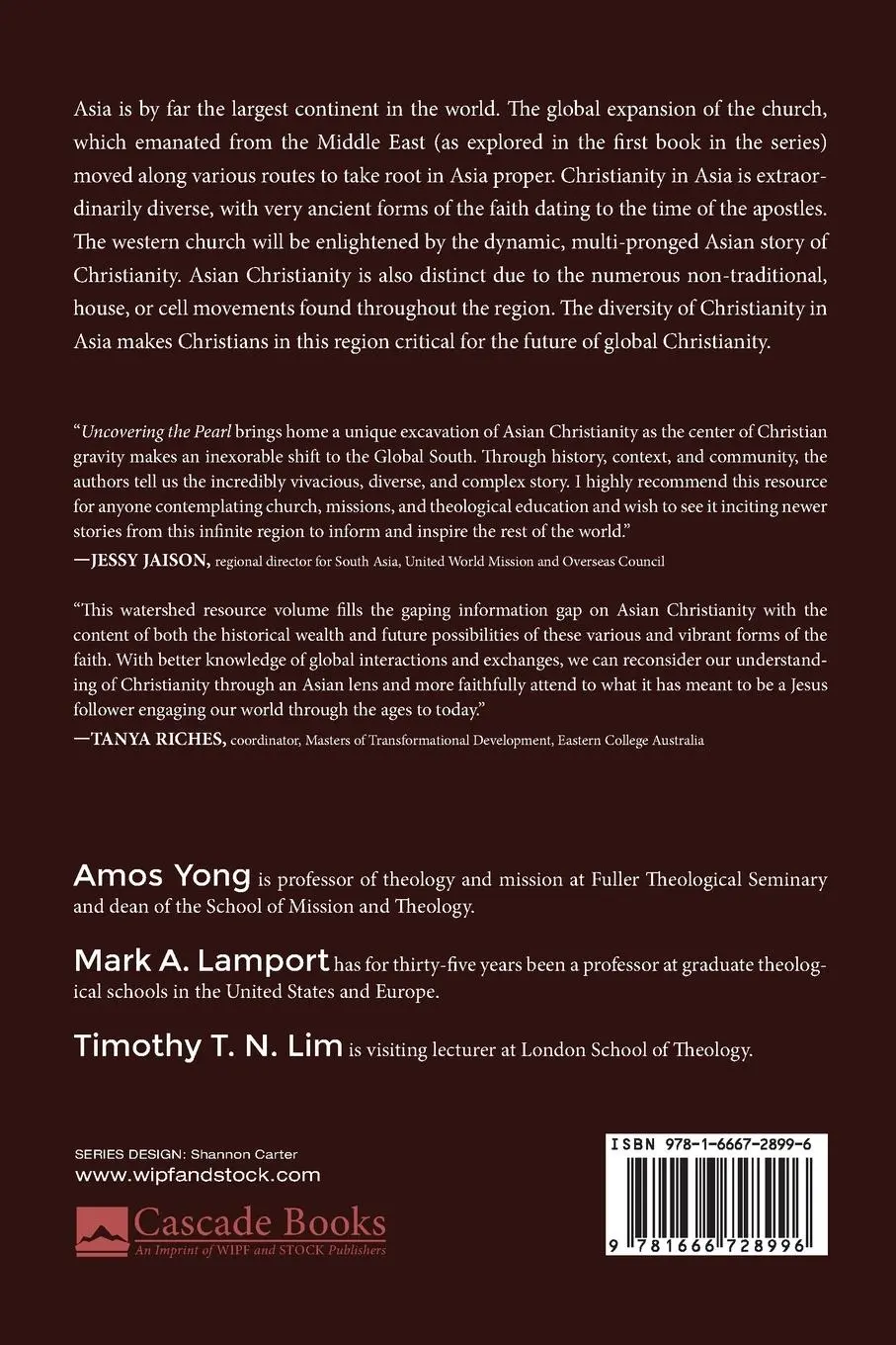 Rückseite: 9781666728996 | Uncovering the Pearl | Amos Yong (u. a.) | Taschenbuch | Englisch