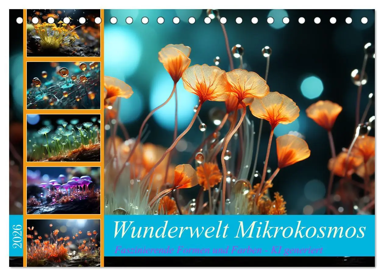 Cover: 9783457498996 | Wunderwelt Mikrokosmos (Tischkalender 2026 DIN A5 quer), CALVENDO...
