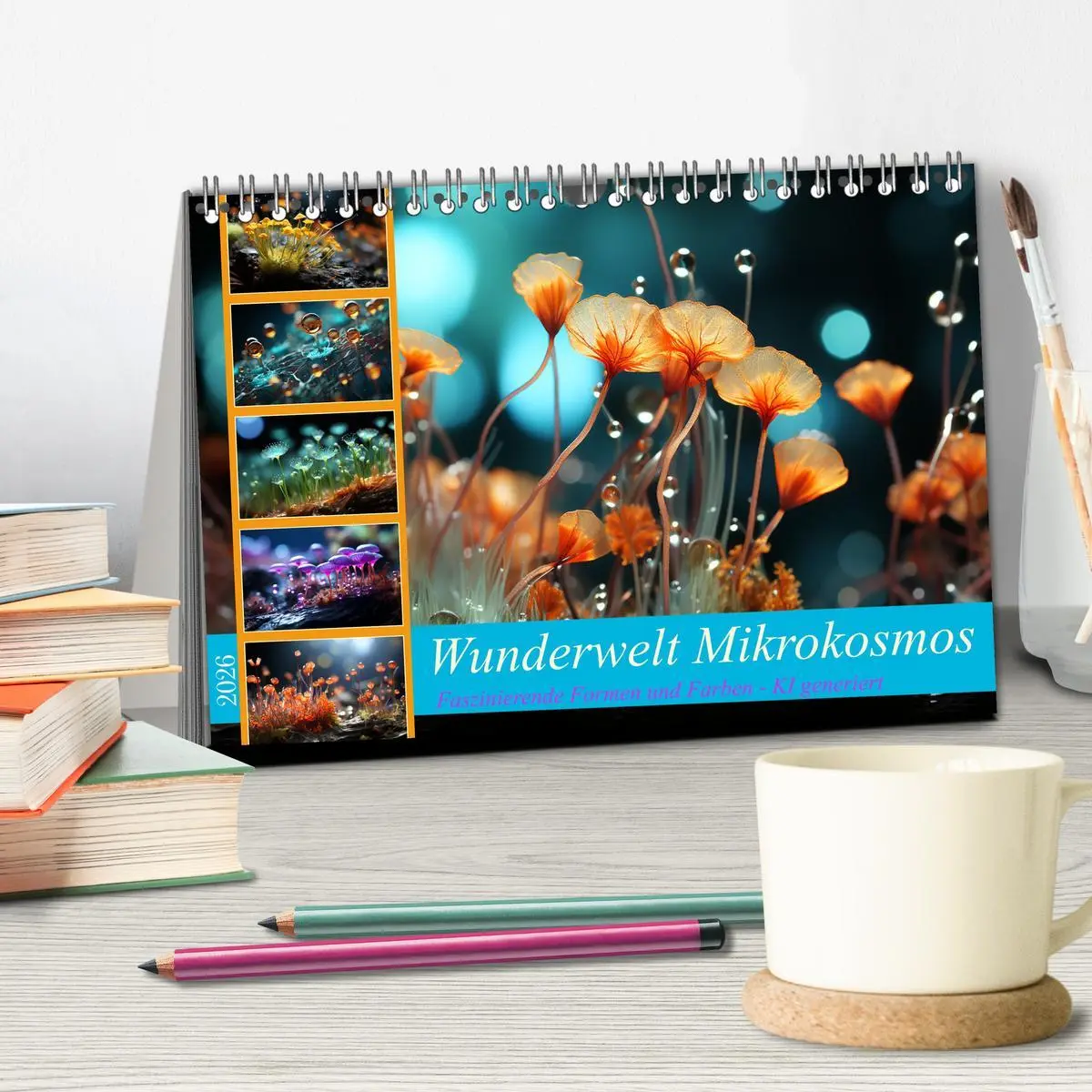 Bild: 9783457498996 | Wunderwelt Mikrokosmos (Tischkalender 2026 DIN A5 quer), CALVENDO...