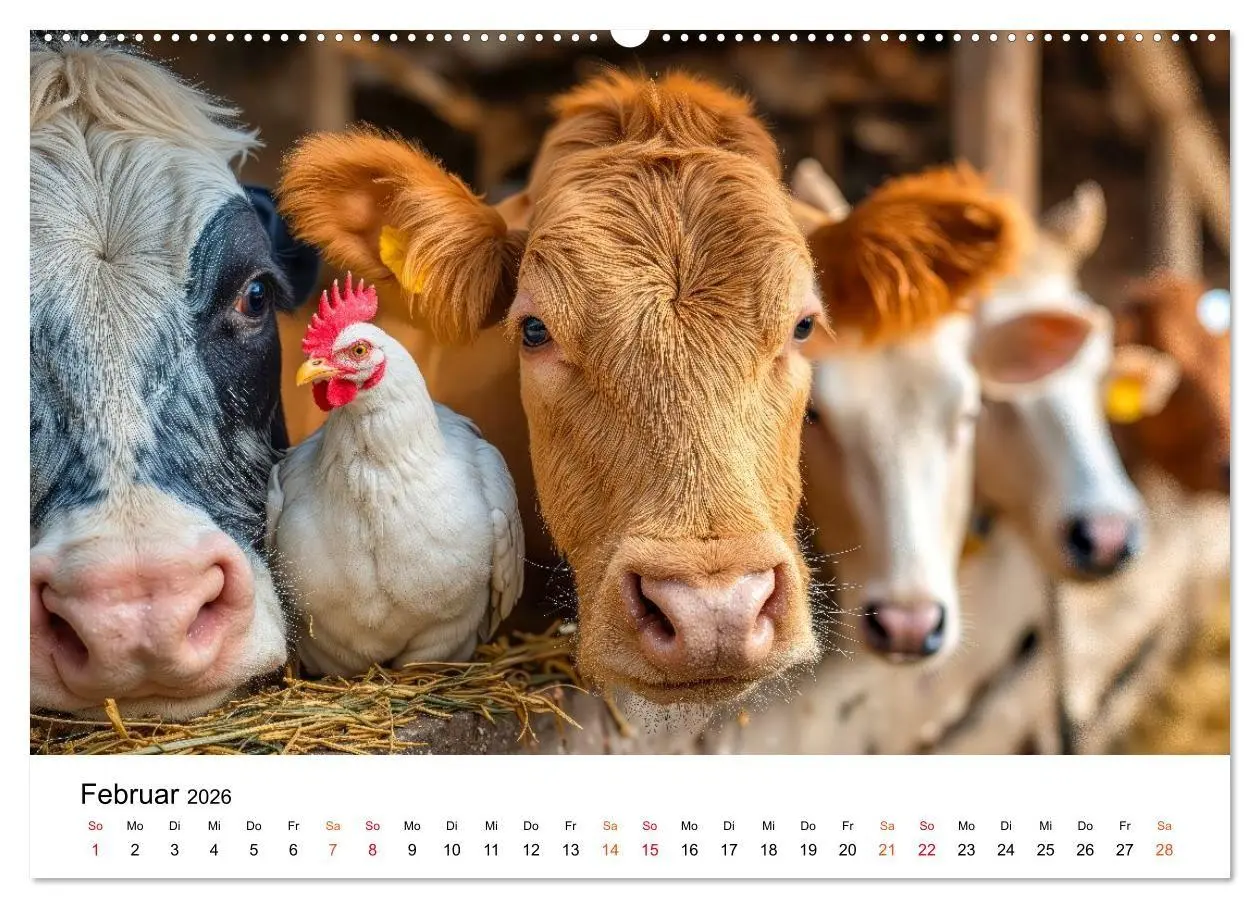 Bild: 9783516658996 | Hühner - gefiedert durchs Jahr (Wandkalender 2026 DIN A2 quer),...