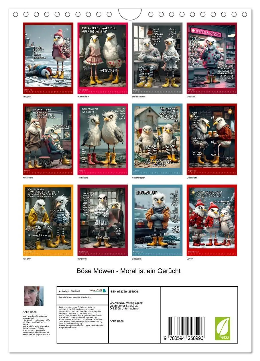 Bild: 9783594258996 | Böse Möwen - Moral ist ein Gerücht (Wandkalender 2027 DIN A4 hoch),...