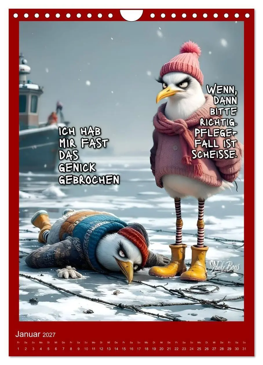 Bild: 9783594258996 | Böse Möwen - Moral ist ein Gerücht (Wandkalender 2027 DIN A4 hoch),...