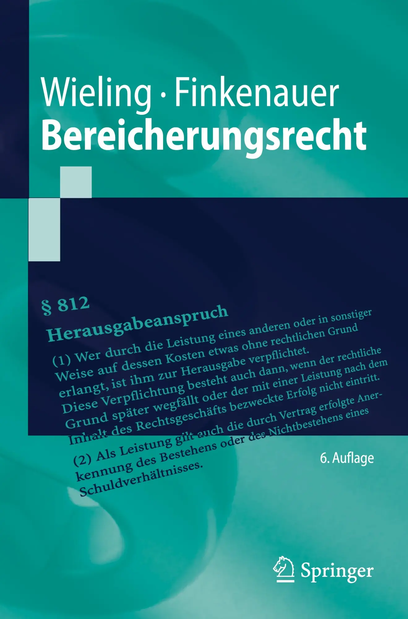 Cover: 9783662708996 | Bereicherungsrecht | Thomas Finkenauer (u. a.) | Taschenbuch | xix