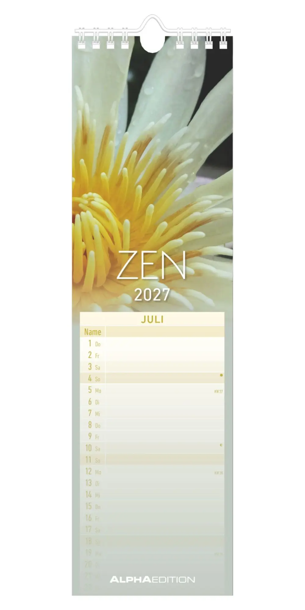 Cover: 4069095019096 | Streifenplaner Mini Zen 2027 | Neumann Verlage GmbH &amp; Co KG | Kalender