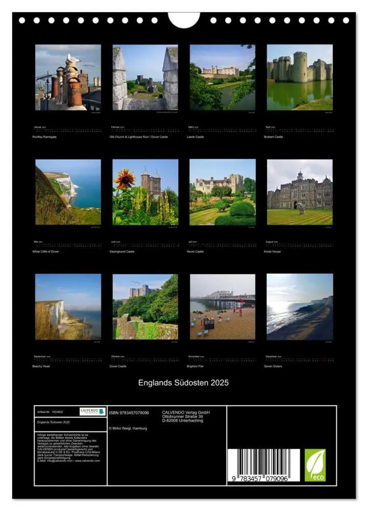Bild: 9783457079096 | Englands Südosten 2025 (Wandkalender 2025 DIN A4 hoch), CALVENDO...