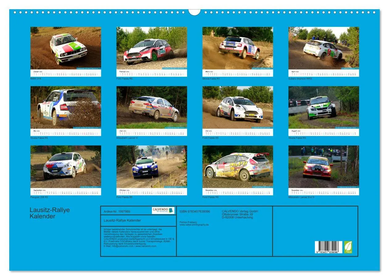 Bild: 9783457839096 | Lausitz-Rallye Kalender (Wandkalender 2026 DIN A2 quer), CALVENDO...