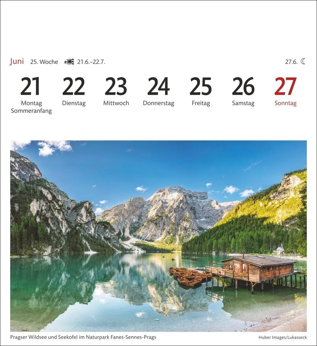 Bild: 9783840039096 | Südtirol Sehnsuchtskalender 2027 - Wochenkalender mit 53 Postkarten