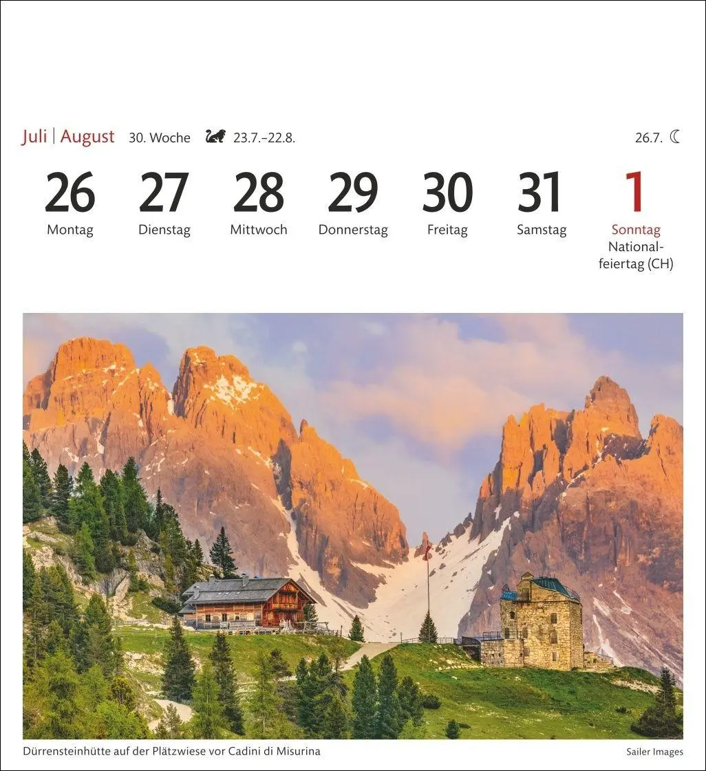 Bild: 9783840039096 | Südtirol Sehnsuchtskalender 2027 - Wochenkalender mit 53 Postkarten