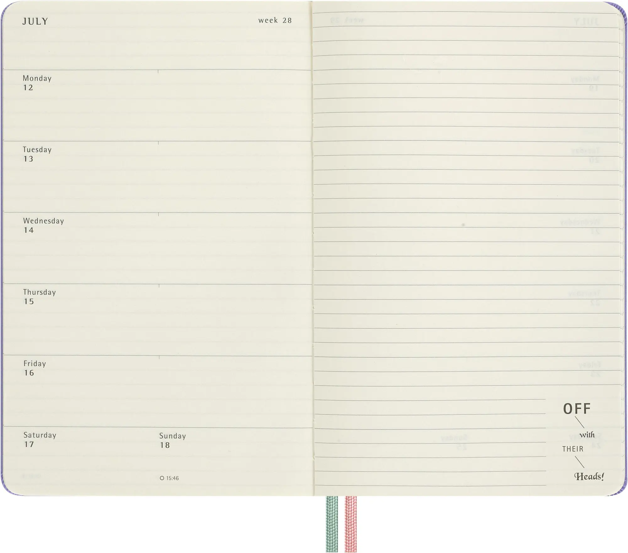Bild: 8056999279196 | Moleskine Alice im Wunderland 18 Monate Wochen-Notizkalender...