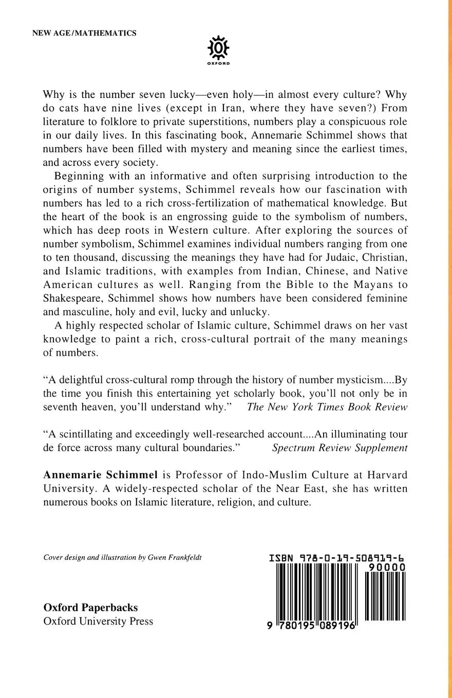 Rückseite: 9780195089196 | The Mystery of Numbers | Annemarie Schimmel (u. a.) | Taschenbuch
