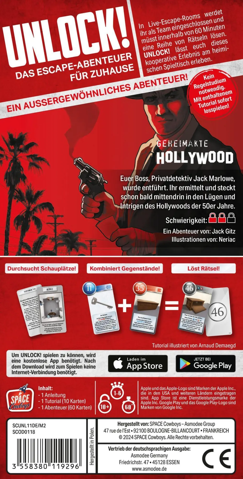 Bild: 3558380119296 | Unlock! Geheimakte Hollywood | Jack Gitz | Spiel | SCOD0118 | Deutsch